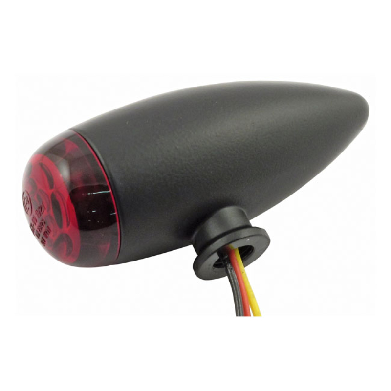 MICRO BULLET LED TAILLIGHT SET. BLACK. RED LENS - BLACK ALUMINUM HOUSI 913946