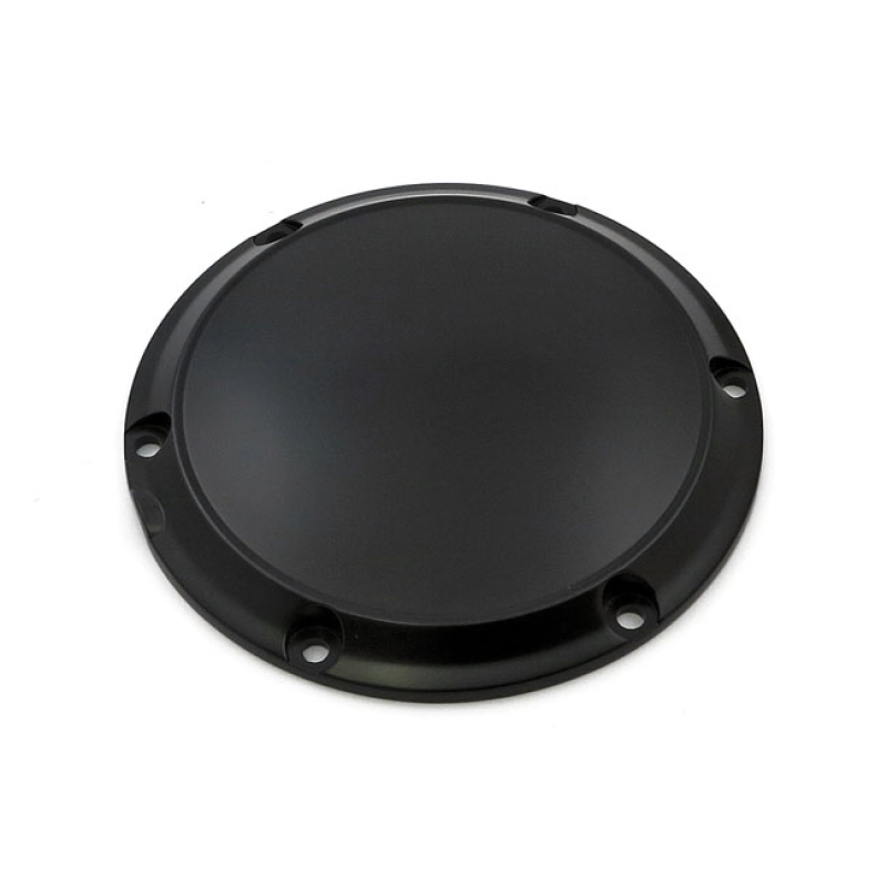 DERBY COVER, STEPPED. BLACK DIE-CAST ALUMINUM CLUTCH COVER. 6-HOLE MOU 914060