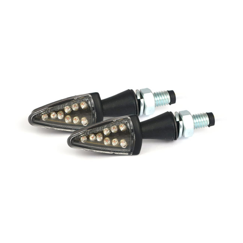 BLACK PEAK, LED TURN SIGNALS. BLACK. CLEAR LENS 914140