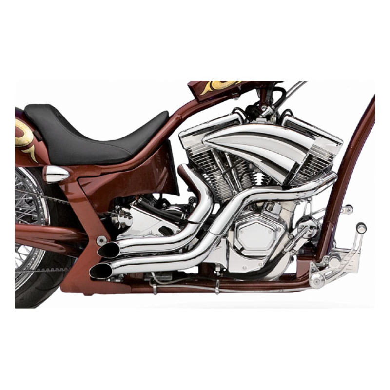 PAUGHCO, 2" DUMP PIPES EXHAUST FOR RSD FRAMES. CHROME 914730