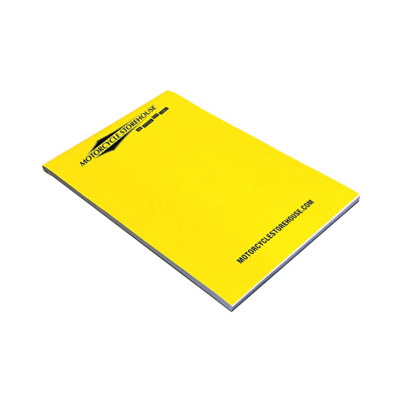 MOTORCYCLE STOREHOUSE, NOTEPAD A4 DIMENSIONS 210MM X 297MM, 50 PAGES O 914965