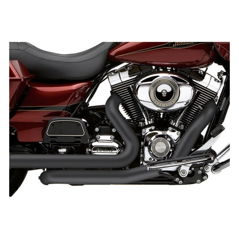 COBRA, INDEPENDANT DUAL HEAD PIPES WITH POWER PORT SATIN BLACK. CHROME 915528