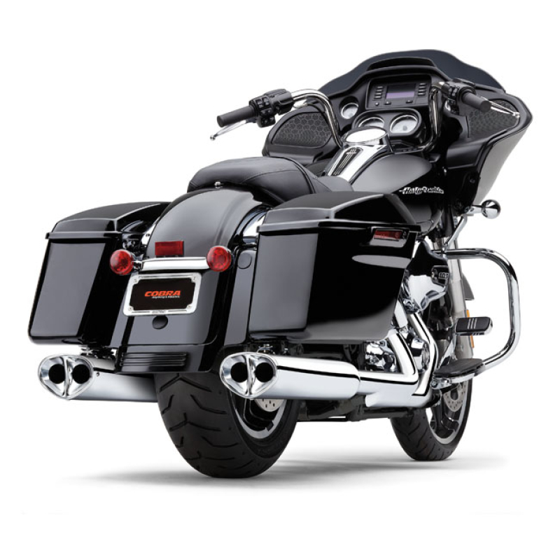 COBRA, 4" TRI-OVAL II SLIP-ON MUFFLERS. CHROME 915967