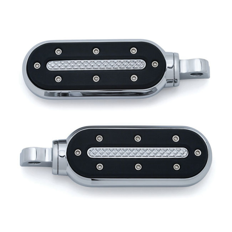 KURYAKYN, HEAVY INDUSTRY FOOT PEGS. CHROME A RUGGED APPEARANCE WITH TH 917267