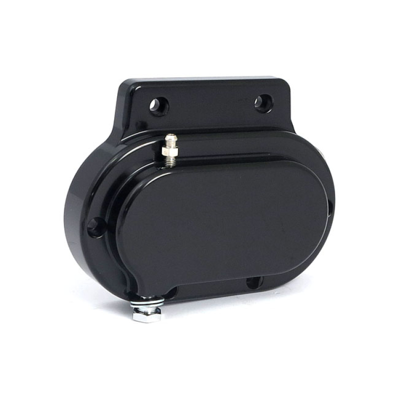 TRANSMISSION END COVER SMOOTH, HYDRAULIC. BLACK BLACK BILLET ALUMINUM 921553