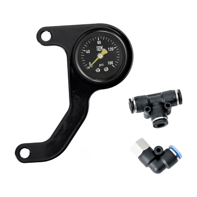 KILLER CUSTOM, M8 AIR RIDE GAUGE KIT. BLACK FACE GAUGE. 4MM 921666