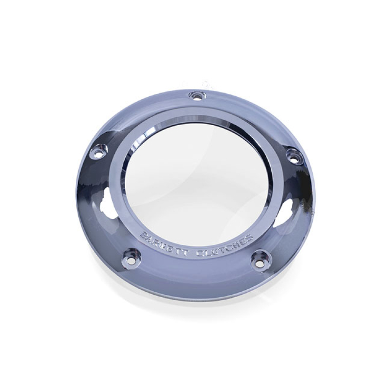 BARNETT, CLEAR DERBY COVER. CHROME CHROME PLATED BILLET ALUMINUM. THE 923389