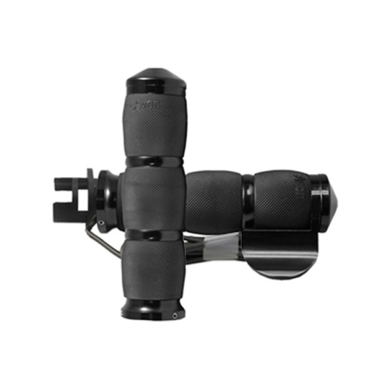 AVON AIR CUSHIONED GRIPS, HEATED, BLACK ANODIZED, W/THROTTLE HEATED GR 924255