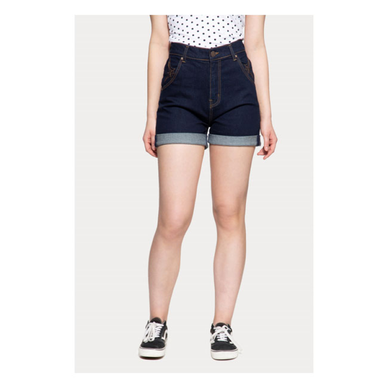 QUEEN KEROSIN DENIM SHORTS DARK BLUE 924506