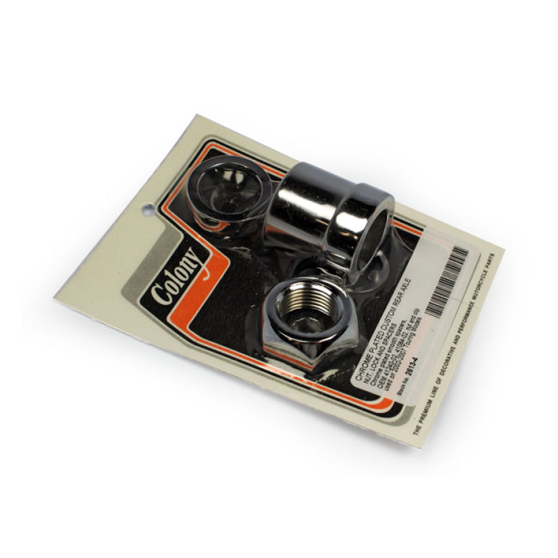 COLONY AXLE SPACER KIT REAR, SMOOTH CHROME 929611