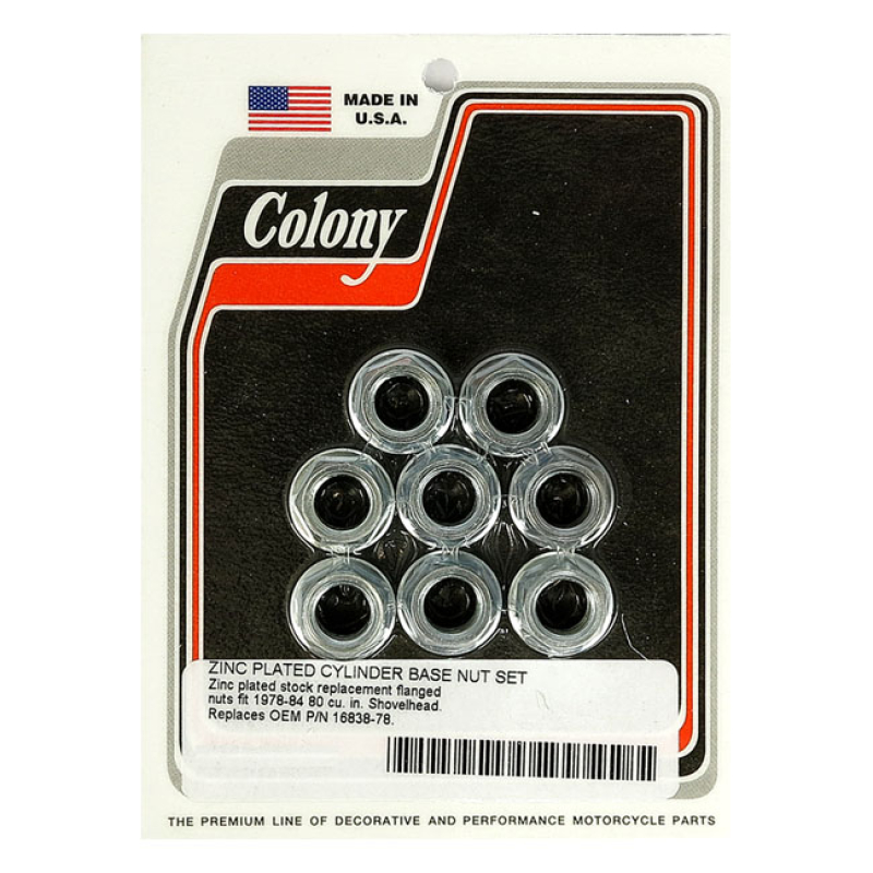 COLONY CYL BASE NUT KIT HEX FLANGED, ZINC 929691