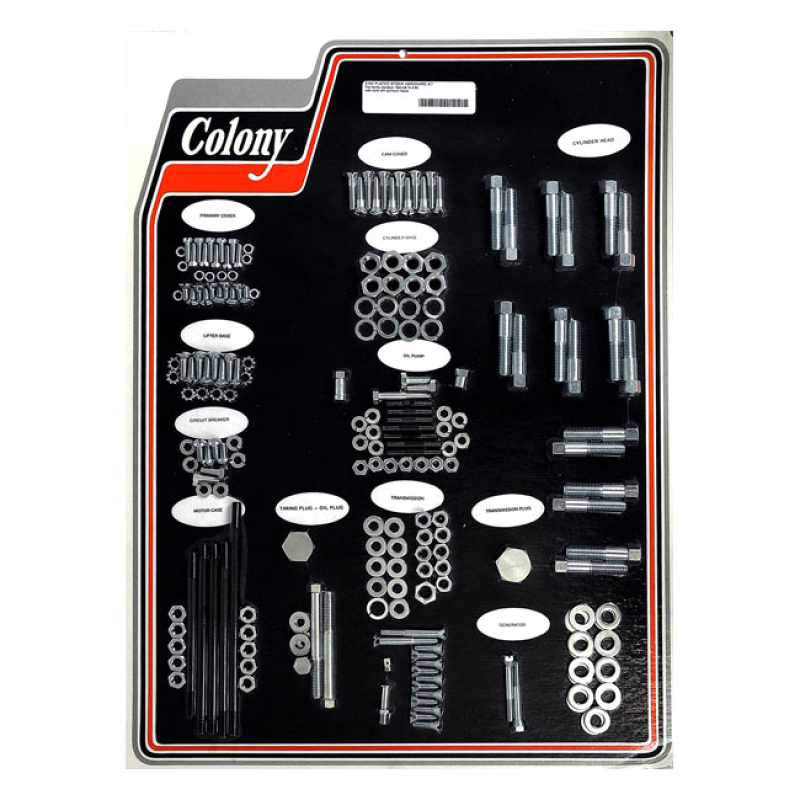 COLONY MOTOR SCREW SET ZINC, OEM STYLE 929805