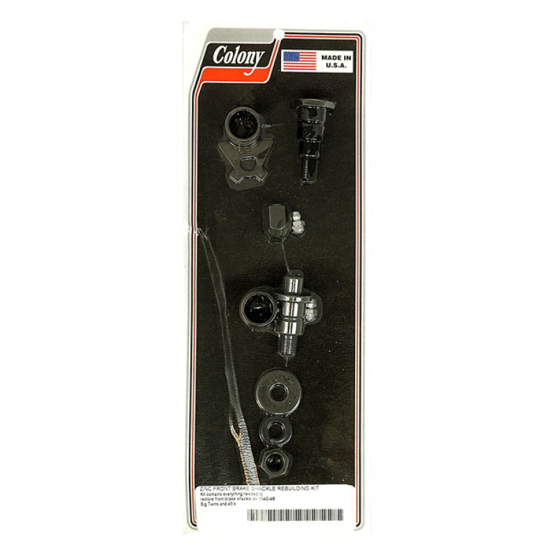 COLONY FRONT BRAKE SHACKLE REBUILD KIT ZINC, SPRINGER FORKS 929844