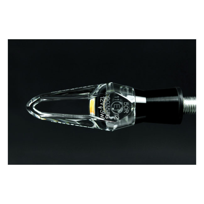 MOTOGADGET, MO.BLAZE ICE LED TURN SIGNALS. BLACK BLACK ANODIZED FINISH 930299