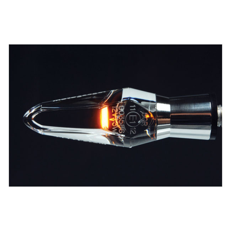 MOTOGADGET, MO.BLAZE ICE LED TURN SIGNALS. POLISHED POLISHED ALUMINUM 930300