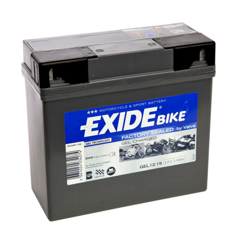 EXIDE, FACTORY SEALED BMW BATTERY. GEL CHARGED 12V/19AH FACTORY SEALED 932955