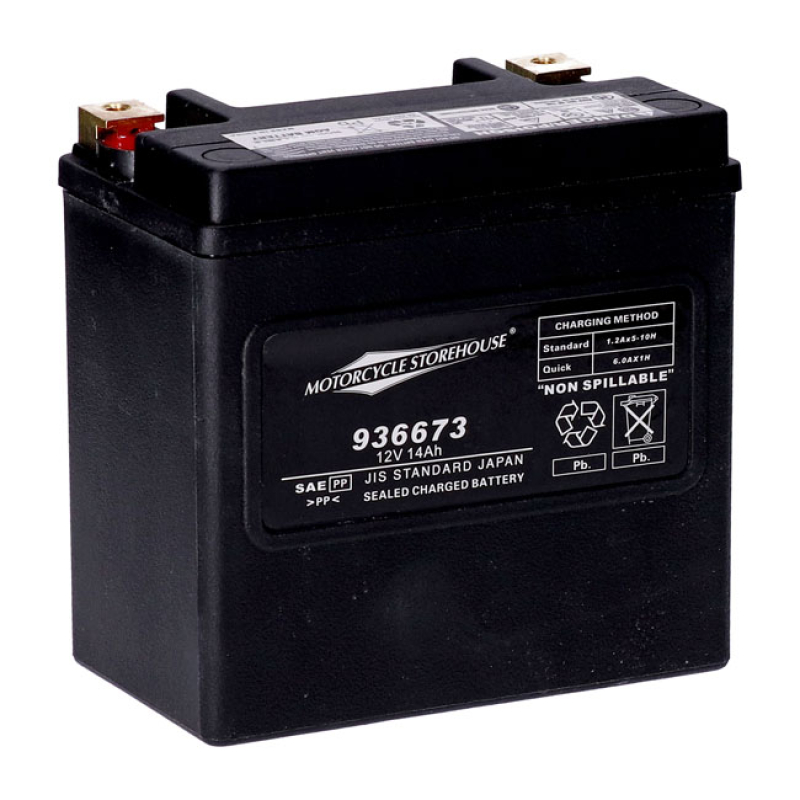 MCS, STANDARD SERIES - AGM SEALED BATTERY. 12V, 14AH. 240CCA 12 VOLT, 936673