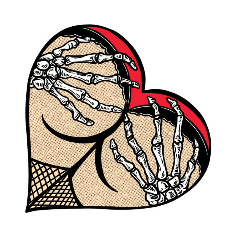 DOWN-N-OUT HANDFUL OF ASS STICKER EVERYONE NEEDS STICKERS, NO EXPLANAT 939568