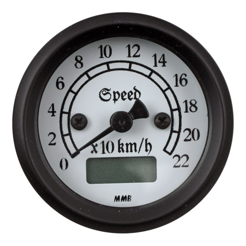 MMB 48MM ULTRA MINI ELECTRONIC SPEEDO CLASSIC BLACK 940096