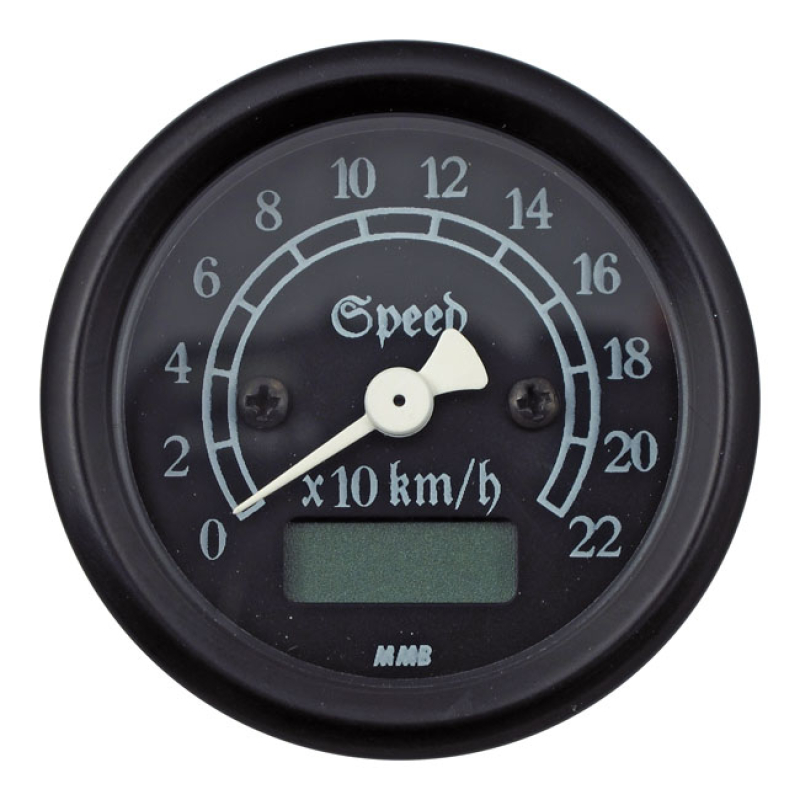 MMB 48MM ULTRA MINI ELECTRONIC SPEEDO CLASSIC BLACK 940099