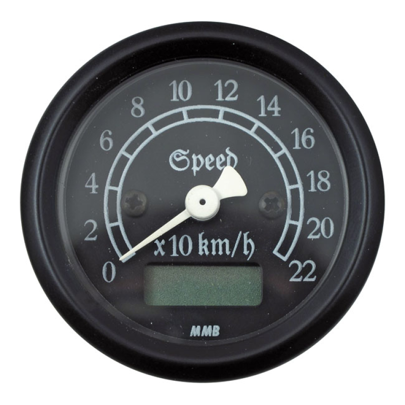 MMB 48MM ULTRA MINI ELECTRONIC SPEEDO CLASSIC BLACK 940103