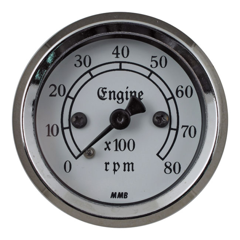 MMB 48MM ULTRA MINI TACHOMETER CLASSIC 8000RPM CHROME 940158