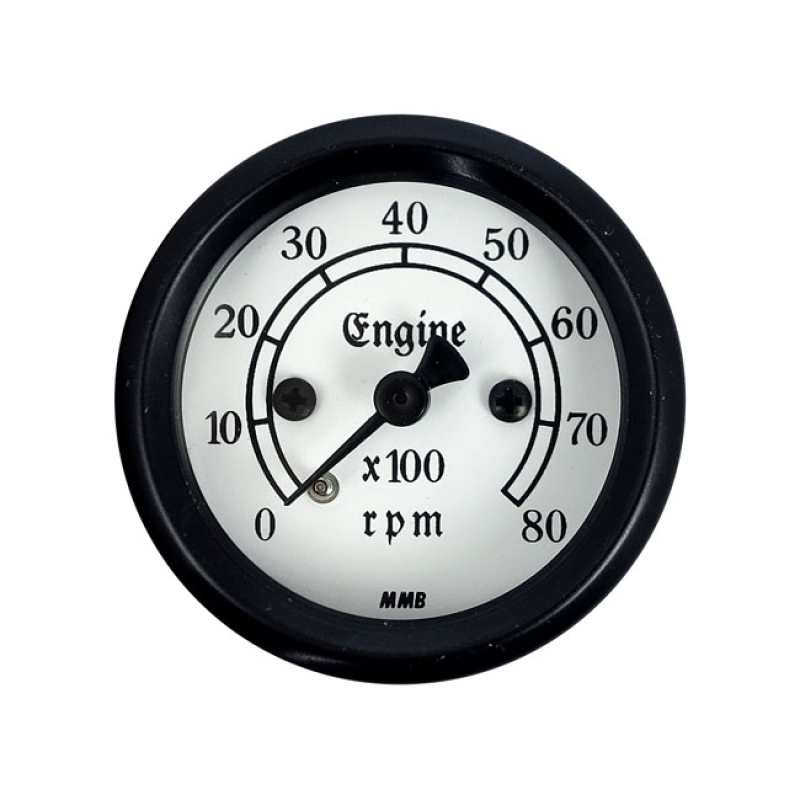 MMB 48MM ULTRA MINI TACHOMETER CLASSIC 8000RPM BLACK 940172