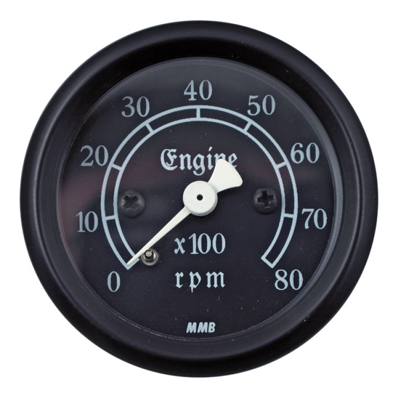 MMB 48MM ULTRA MINI TACHOMETER CLASSIC 8000RPM BLACK 940176