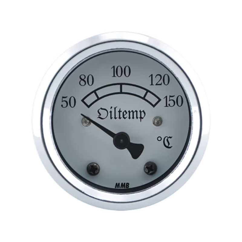 MMB 48MM ULTRA MINI OIL TEMPERATURE GAUGE CLASSIC CHROME 940198