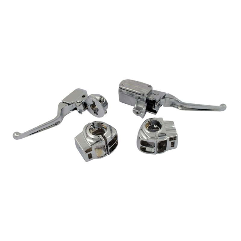 HANDLEBAR CONTROL KIT CHROMECHROME PLATED OEM STYLE HANDLEBAR CONTROL 940558