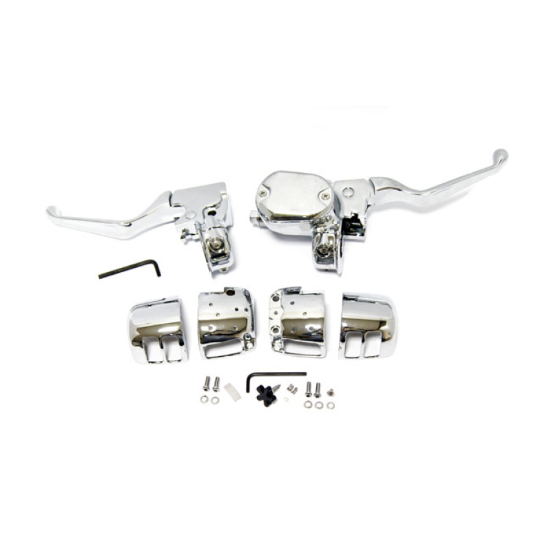 HANDLEBAR CONTROL KIT CHROME 14MM BORE CHROME PLATED OEM STYLE HANDLEB 940575