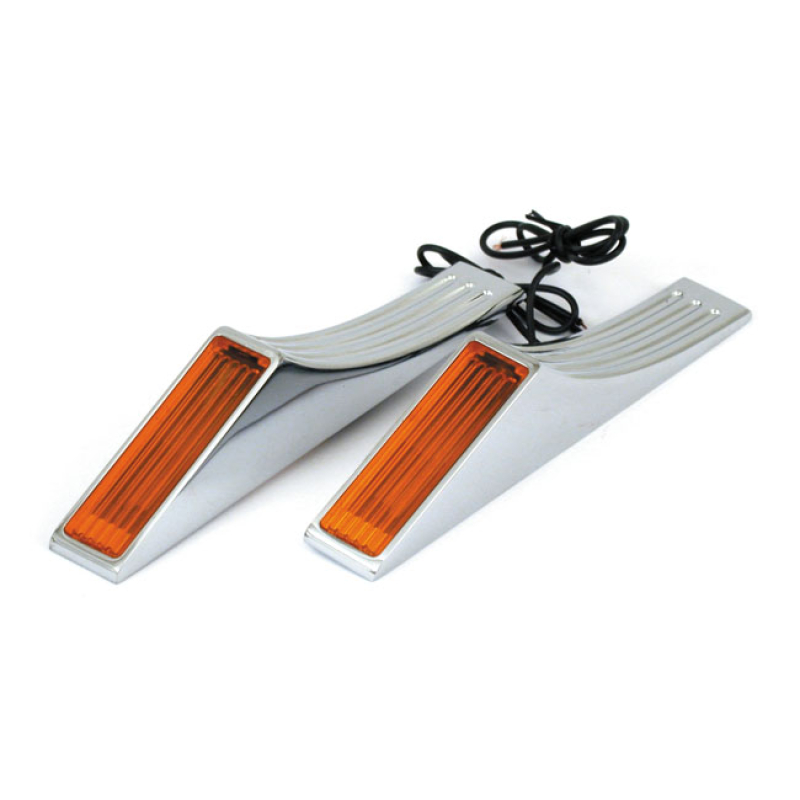 VISION, TURN SIGNALS. AMBER LENS. SF - CHROME HOUSING   - 12V SINGLE F 940691