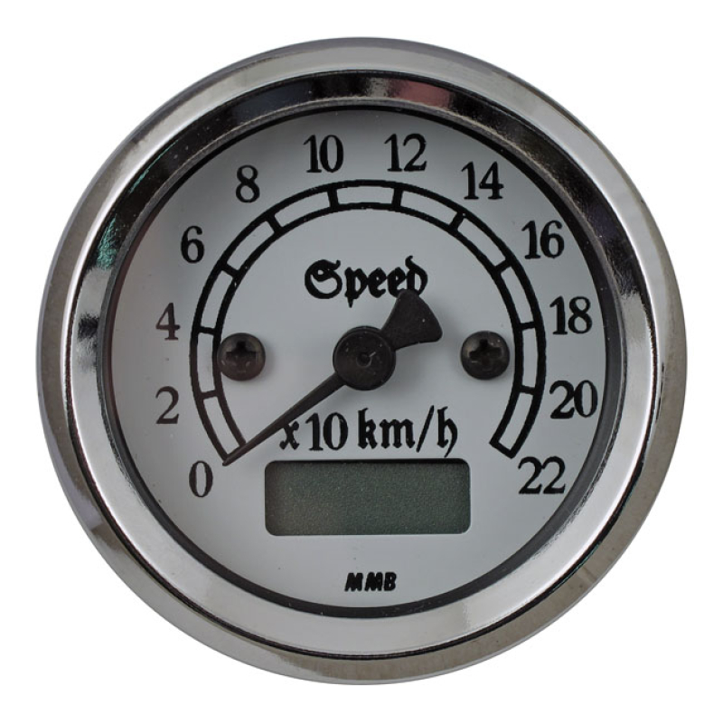 MMB 48MM ULTRA MINI ELECTRONIC SPEEDO CLASSIC CHROME 940811