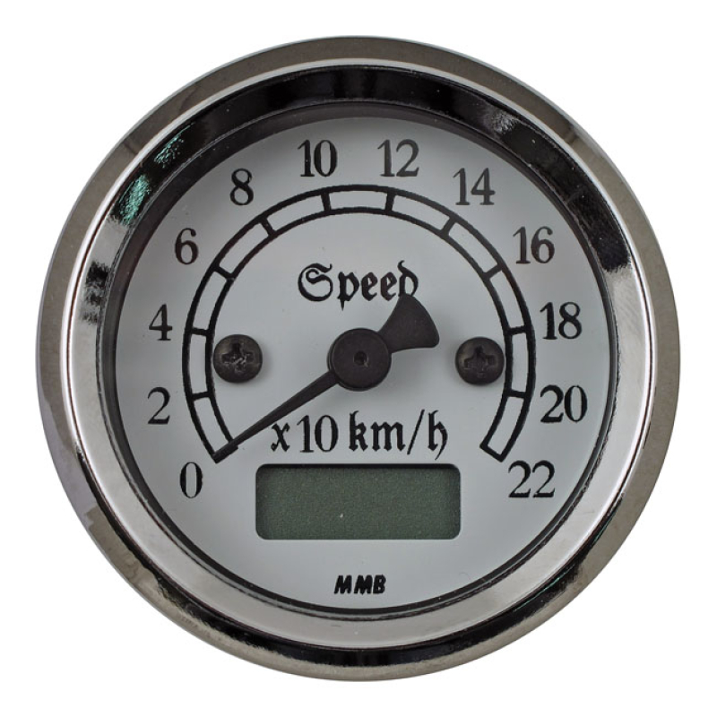 MMB 48MM ULTRA MINI ELECTRONIC SPEEDO CLASSIC CHROME 940818