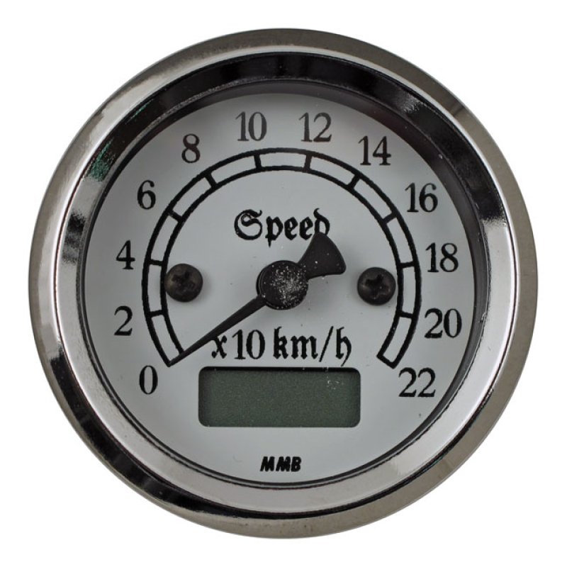 MMB 48MM ULTRA MINI ELECTRONIC SPEEDO CLASSIC CHROME 940819