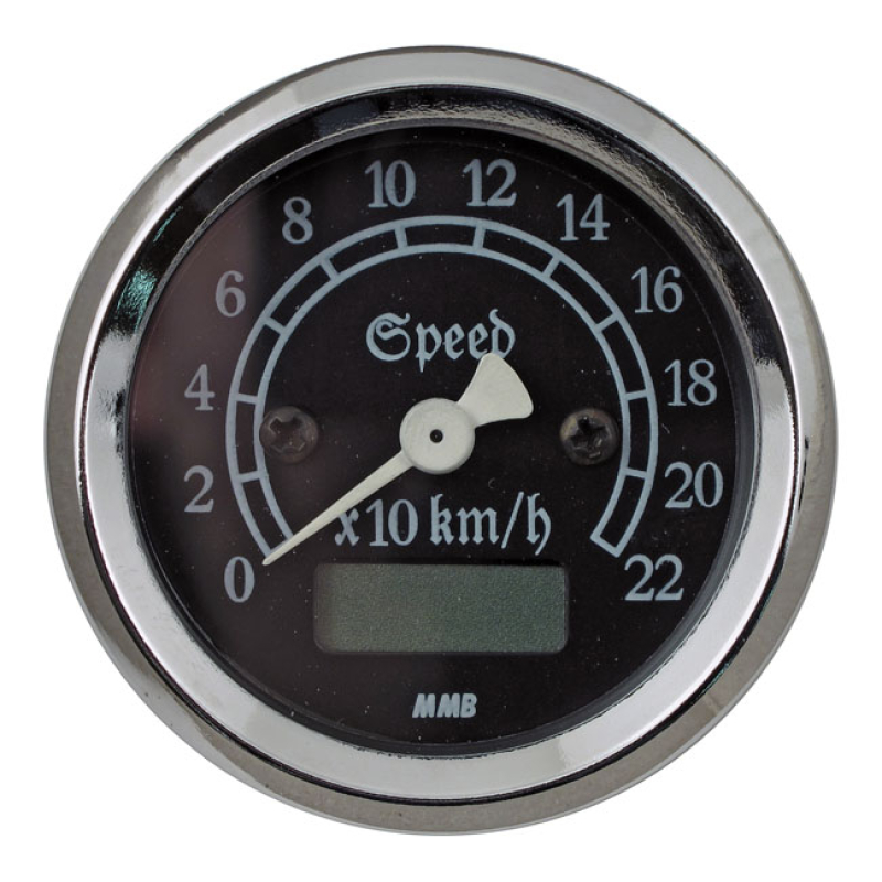 MMB 48MM ULTRA MINI ELECTRONIC SPEEDO CLASSIC CHROME 940832