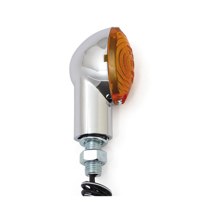 CATEYE MINI TURN SIGNALS 20MM STEM, CHROME WITH AMBER LENS ECONOMICAL, 940848
