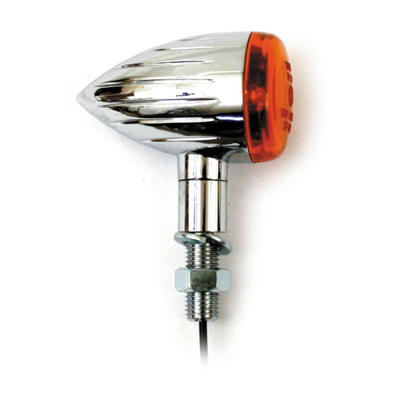 MINI BULLET, HALOGEN TURN SIGNALS. CHROME, GROOVED ECE APPROVED. LENS 940905
