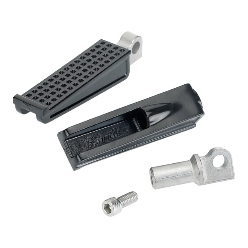 BILTWELL, SANDERSON FOOT PEGS. BLACK STAINLESS 942673