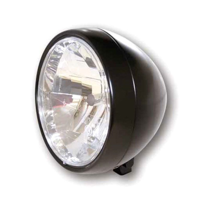 RANDALL, 6-1/2" H4 HEADLAMP. BOTTOM MOUNT. SATIN BLACK - BOTTOM MOUNT 943611