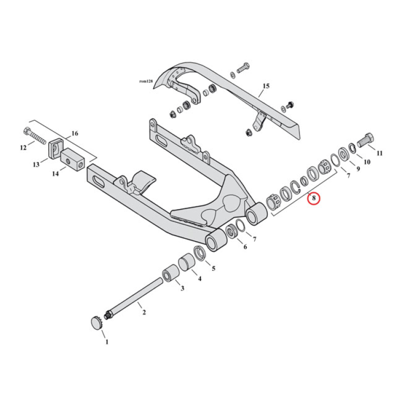 BEARING ASSEMBLY, SWINGARM 1 USED 947096