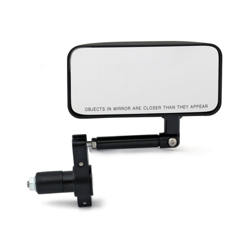 CONVEX IN-BAR MIRROR SET, RECTANGULAR. BLACK MOUNTS INSIDE HANDLEBAR E 950259