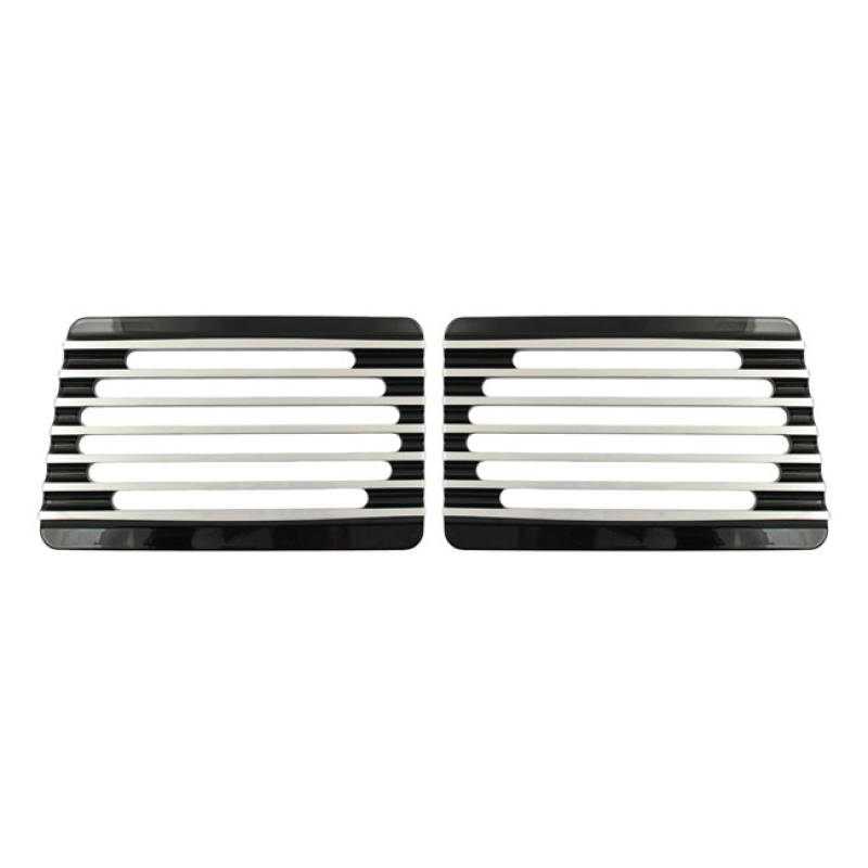 COVINGTONS, SPEAKER COVERS FOR CYCLE SOUND SADDLEBAG LIDS BLACK ANODIZ 953900