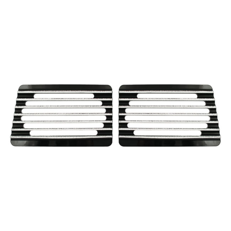 COVINGTONS, SPEAKER COVERS FOR CYCLE SOUND SADDLEBAG LIDS BLACK DIAMON 953902