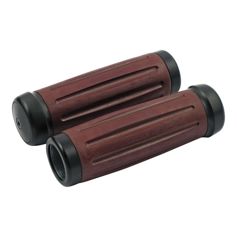 RIVERSIDE, BAKELITE® RETRO HANDLEBAR GRIP SET. INT. THROTTLE BLACK AN 954003