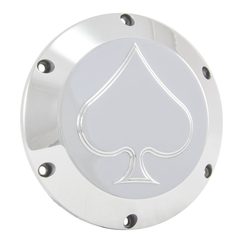 HELLS KITCHEN CHOPPERS, DERBY COVER SPADE. POLISHED CNC MACHINED FROM 954262