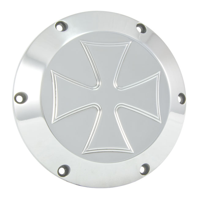 HELLS KITCHEN CHOPPERS, DERBY COVER MALTESE CROSS. POLISHED CNC MACHIN 954264