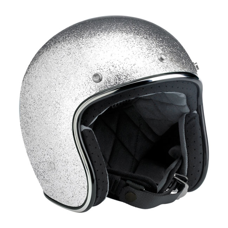 BILTWELL BONANZA HELMET BRITE SILVER MEGAFLAK 956586