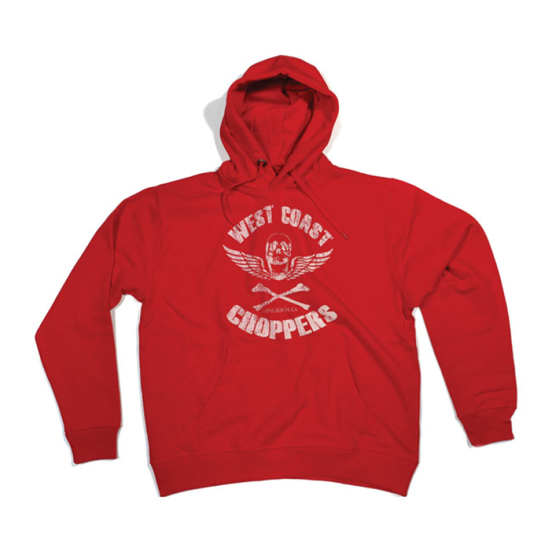 WCC VINTAGE HOODIE, RETRO SKULL, RED 957314