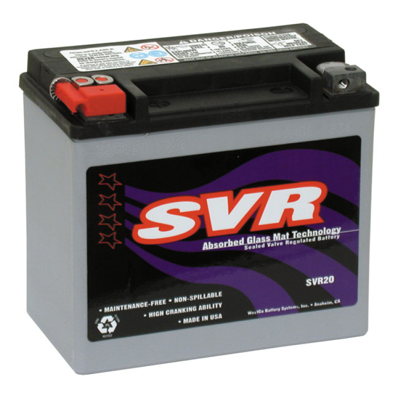 SVR, SEALED AGM BATTERY. 12 VOLT, 18AMP, 300CCA 958012